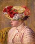 Renoir Pierre-Auguste Young Woman in a Flowered Hat  - Hermitage